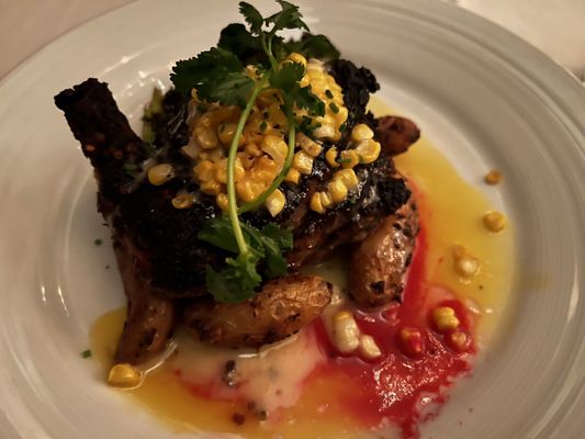 Orchard Green Restaurant & Lounge signature dishes Cowboy Ribeye, Lobster Butternut Squash Bisque, Artisan Cheese, Escargot.